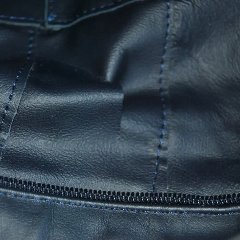 Buick Open Blue Genuine Leather Duffel Bag Size: 22